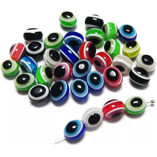 10X8mm Oval Eye Acrylic Bead MultiColor - MultiColor / Acrylic / Oval