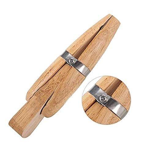 6 Inch Wooden Ring Clamp With Wedge - Brown / Wood