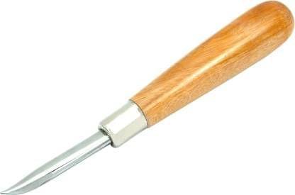 Wooden Curved Burnisher Bezel Setting Stone Set Tool - Brown / Wood
