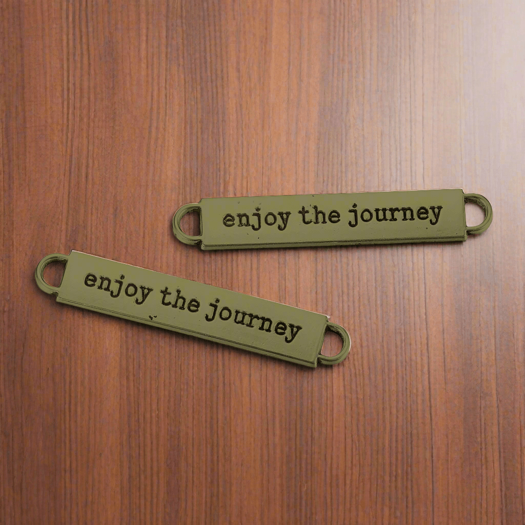 50x8.5x2mm, Tibetan Alloy Connectors Antique Bronze - Golden / Rectangle / 10 Pcs