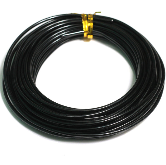 3mm Aluminium Black Colored Wire - Black / 3mm
