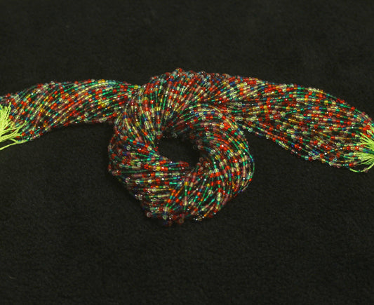2mm Hydro Crystal Faceted Beads Dual Color - MultiColor / 1 String / Faceted