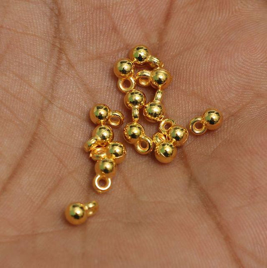 900 Pcs, 6x4mm CCB Latkan Acrylic Charms - Golden / Acrylic / 900 Pcs