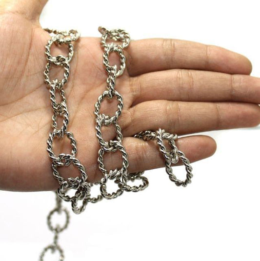 100 gm, Metal Chain Silver - Silver / Iron / 100 gm
