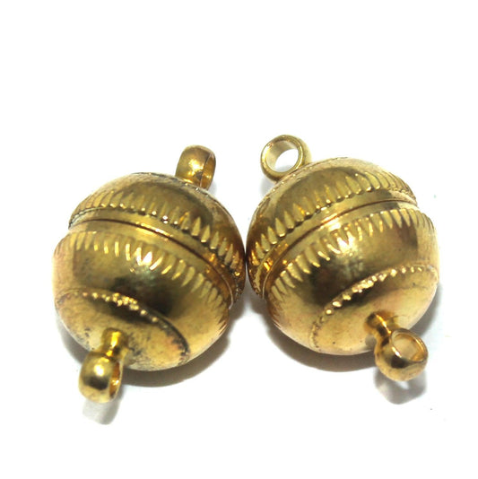 5 Pcs, 21x13mm Magnetic Clasps Golden - Golden / Brass