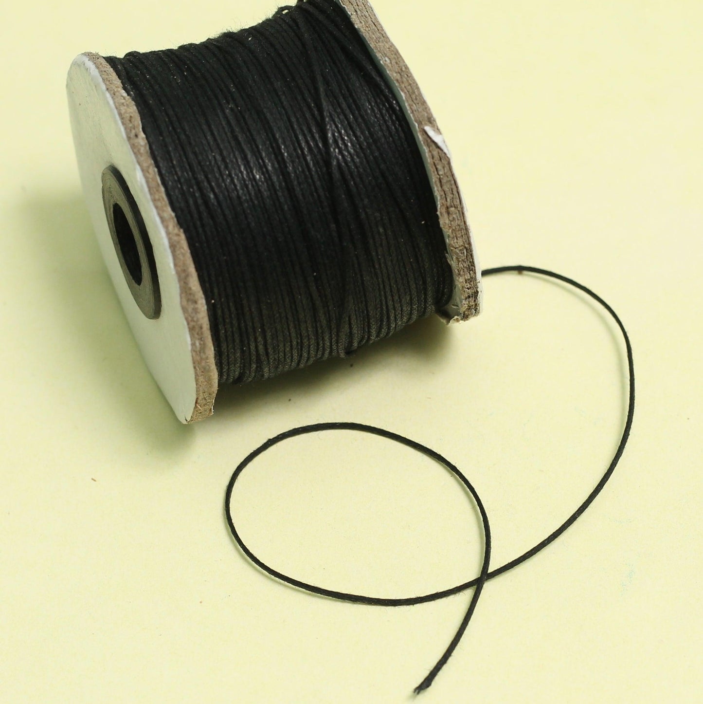 100 Mtrs. Cotton Cord Black 0.5mm - Black / Cotton / 0.5mm