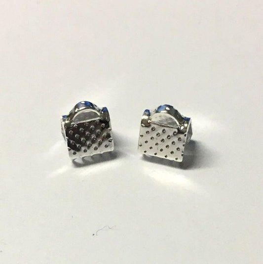 5mm Ribbon Clamp Crimp Ends With Loop Silver - Silver / 5mm / 20 Pcs