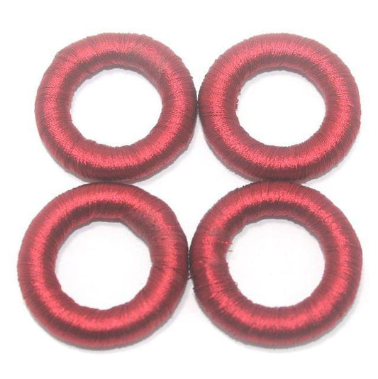 25 Pcs. Crochet Ring Maroon 36 mm - Red / Thread / Round