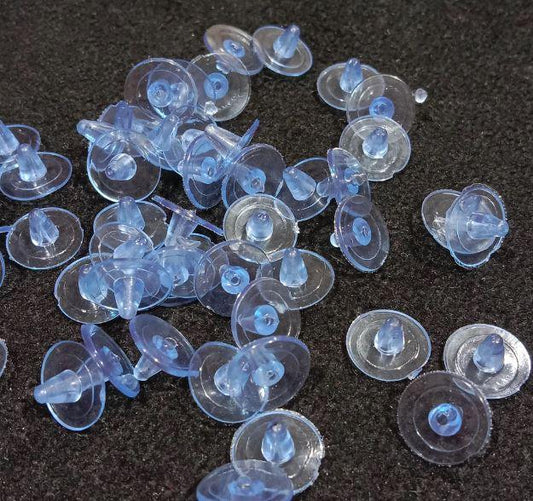 6mm Earring Post Studs - 50 Pcs / 6mm / Rubber