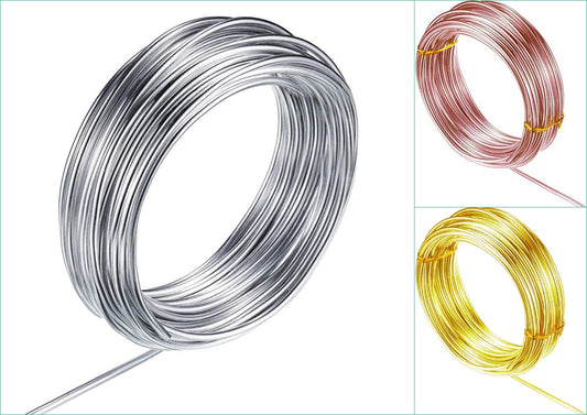 Aluminium Craft Wire 3 Pcs Combo 1mm 10Mtr Each - MultiColor / 1mm