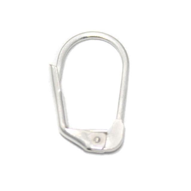 17x10mm Earring Hooks Silver - Silver / Iron / 2 Pair [ Rs 17.5 / Pair ]
