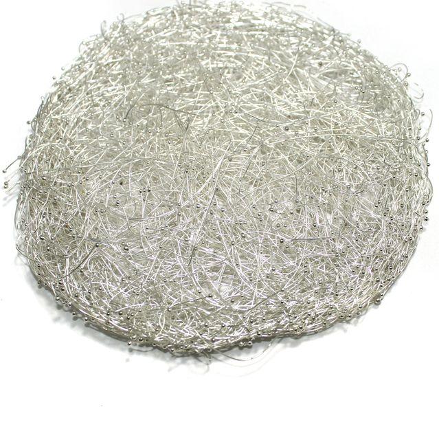 25 gm, 3 Inches Jewellery Fuse Wire Ball Pins - Silver / 3 Inch / Brass