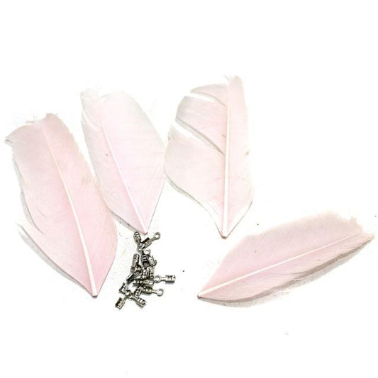 80+ Premium Jewellery Making Feathers Pink - Pink / Feather / 80 Pcs