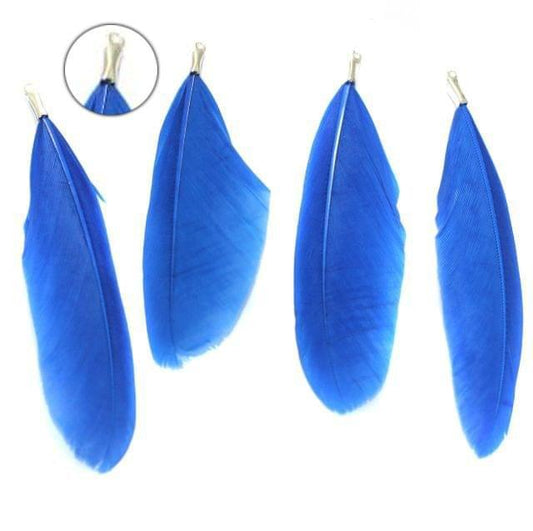 80+ Premium Jewellery Making Feathers Blue - Blue / Feather / Leaf