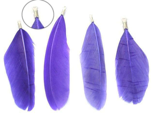 80+ Premium Jewellery Making Feathers Purple - Purple / Feather / Leaf