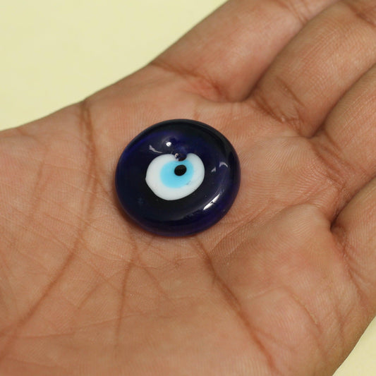 Round Shape Evil Eye Pendant - Blue / 25 mm / 1 Pc