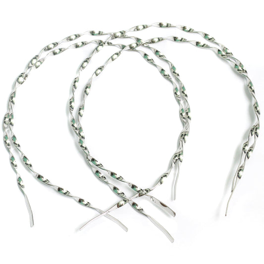 15 Inch Twisty Hairband Bases - Silver / 15 Inch
