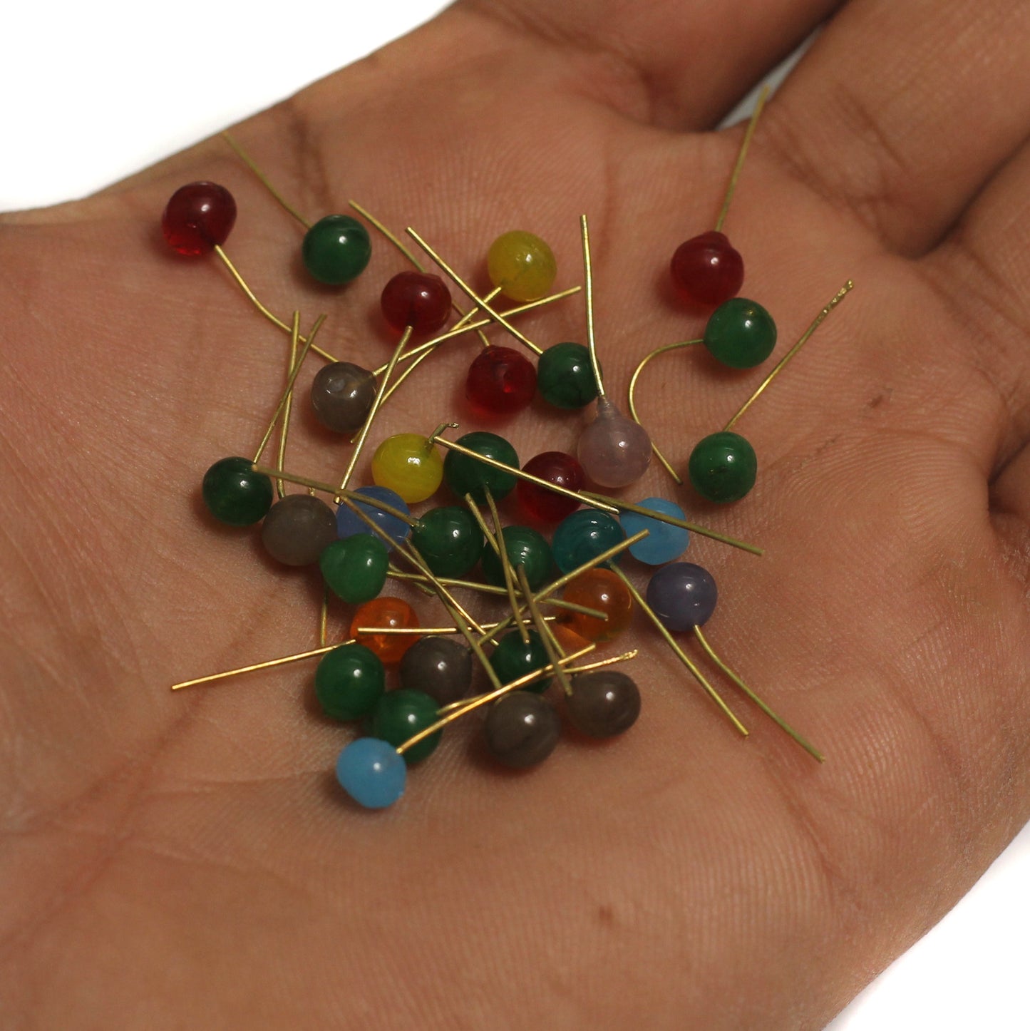 5mm Round Glass Loreal Beads - 5mm / MultiColor / 100 Pcs