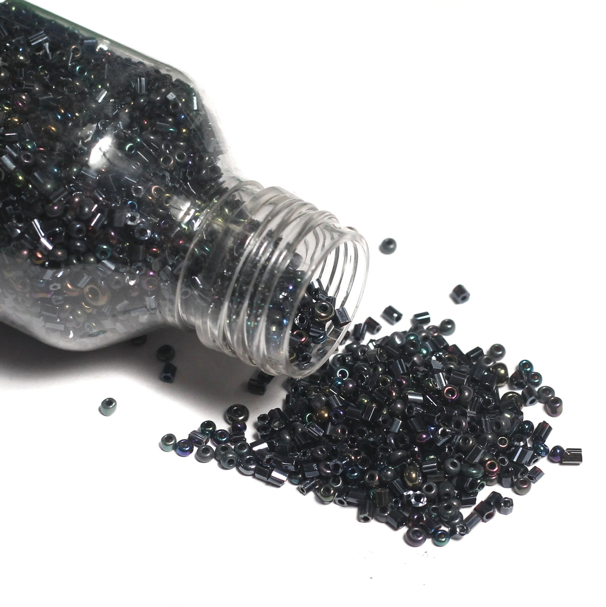 Glass Mix Seed Beads Black 11/0