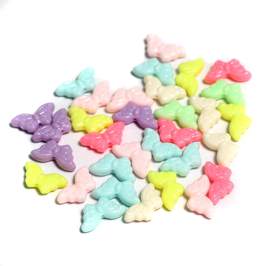 15x8mm Acrylic Multicolor Butterfly Beads - MultiColor / Butterfly / 100 Gm