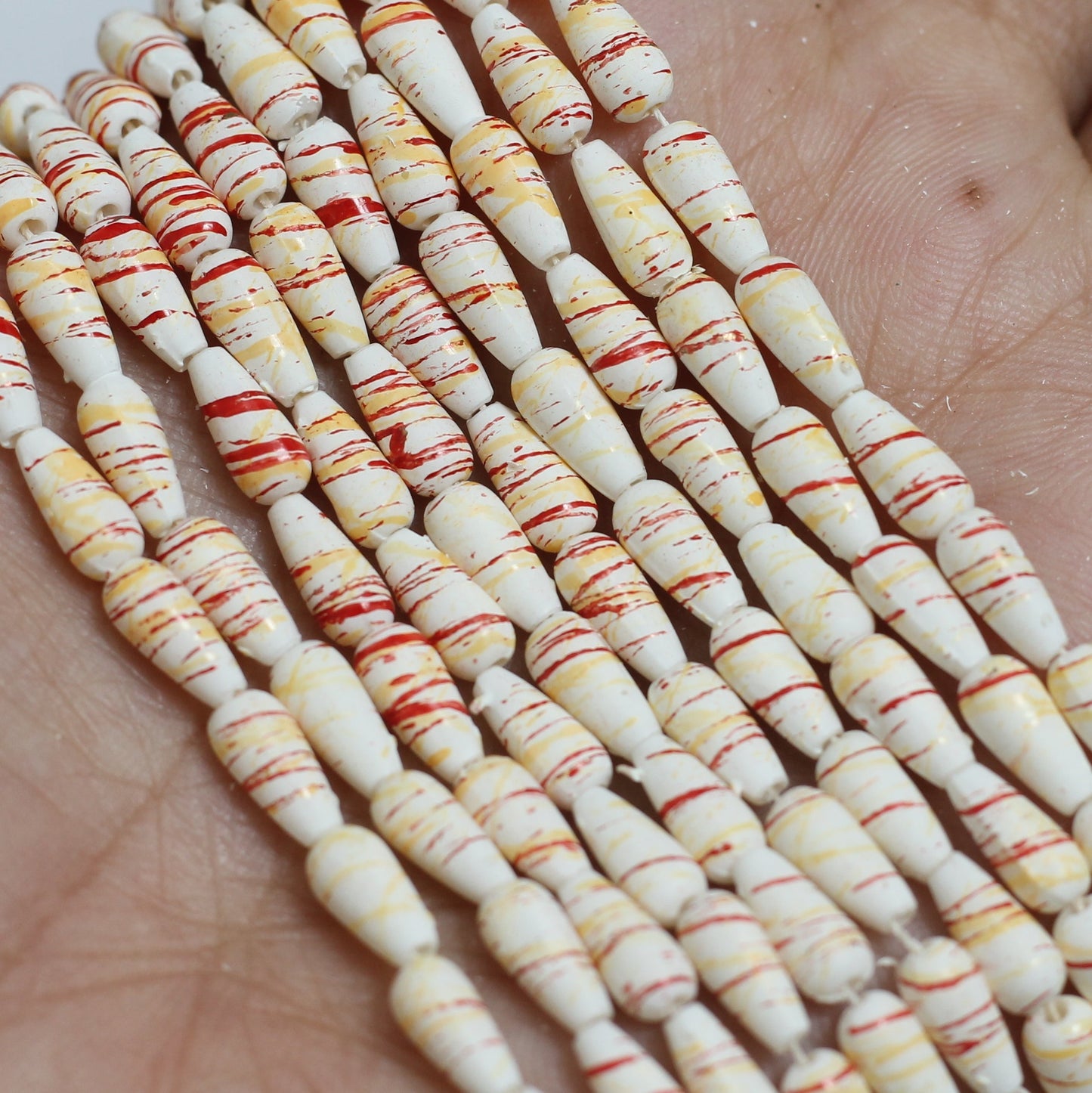 600+Pcs, 9x4mm MultiColor Printed Acrylic Drop Beads - MultiColor / Acrylic / Drop