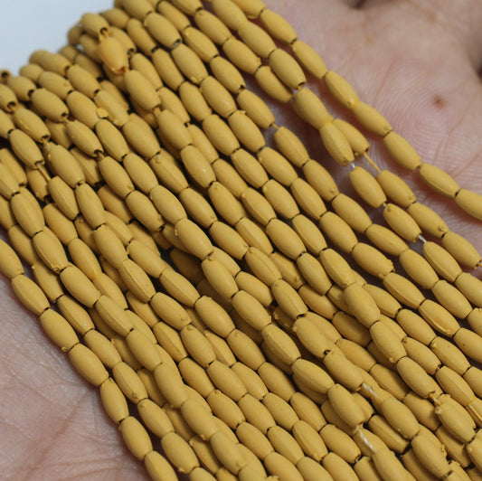 50 Strings Acrylic Oval Beads BurlyWood Color 5x3mm - Brown / Acrylic / Oval