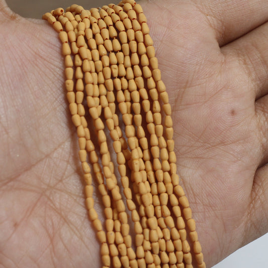 12 Strings, 3x2mm Peru Color Acrylic Drop Beads - Brown / Acrylic / Drop