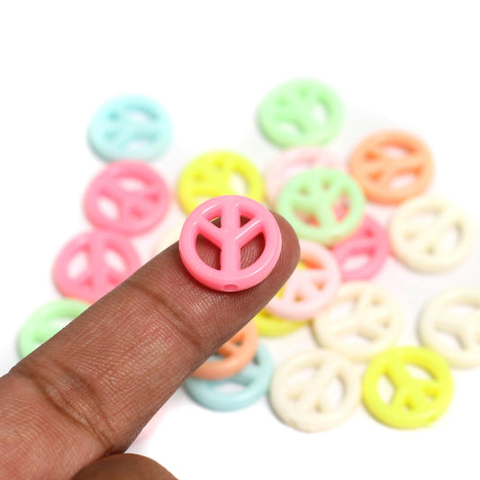 16mm Round Acrylic Beads - MultiColor / Acrylic / 100 Gm