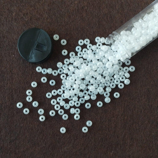 240+Pcs, 6/0 Opaque2 Preciosa Seed Beads - Glass / Opaque / White