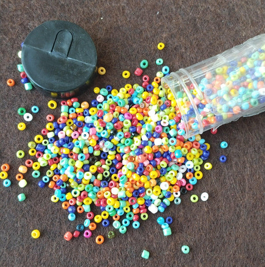 3200+ Pcs, 11/0 Multi Opaque Glass Seed Beads - Glass / Round / MultiColor