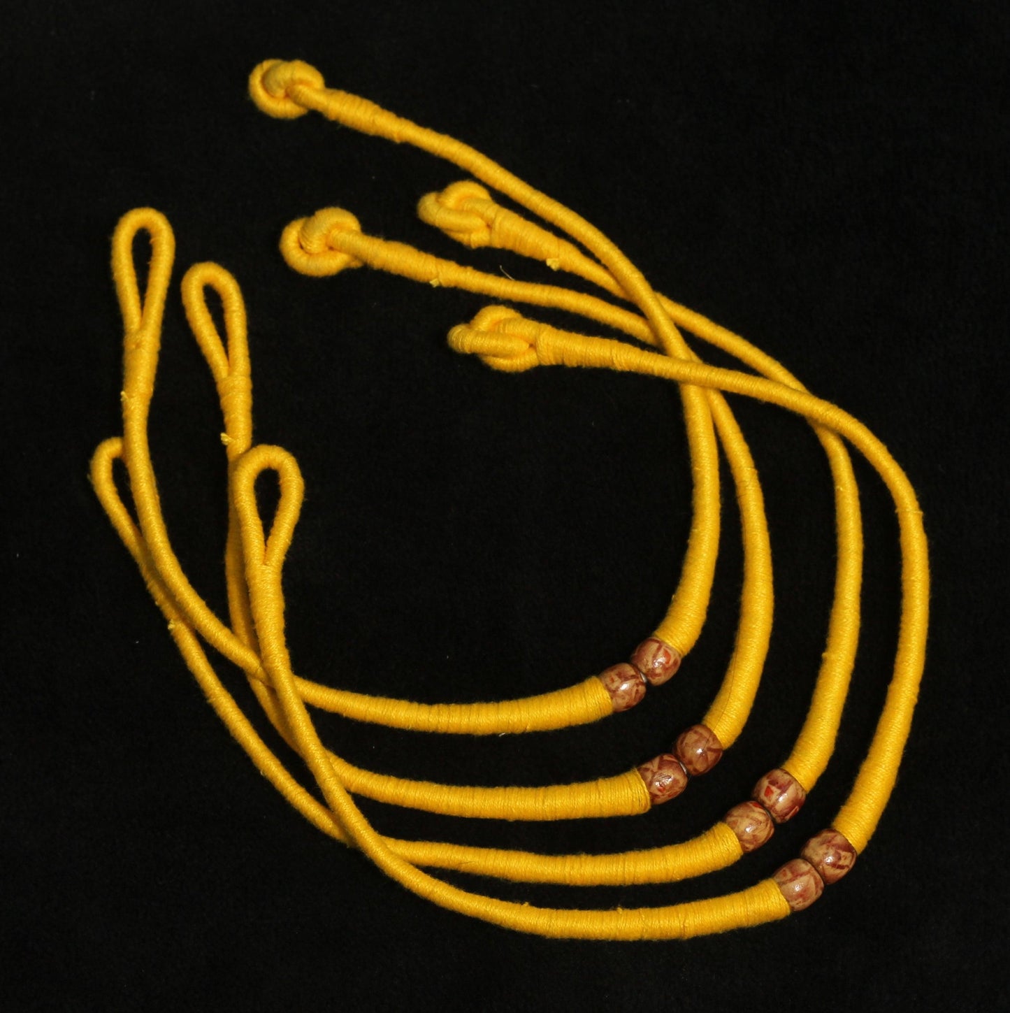 4 Pcs Cotton Thread Hasli Pendant Dori - Yellow / Cotton