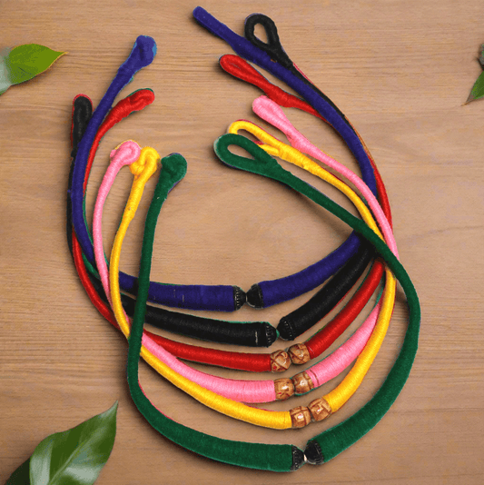 6 Pcs Assorted Cotton Thread Hasli Pendant Dori - MultiColor / Cotton