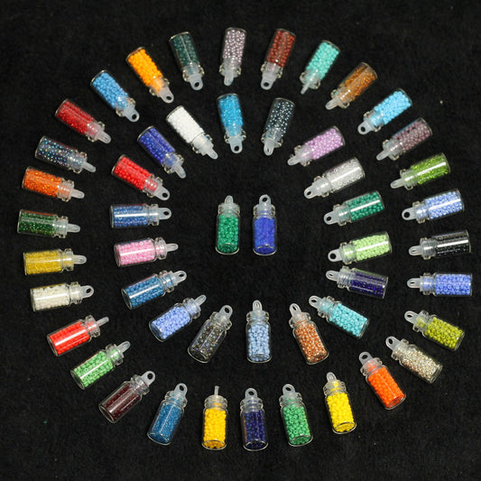 Preciosa Seed Beads Mini Bottles 50 Colors Combo - Glass / Opaque / 11`0
