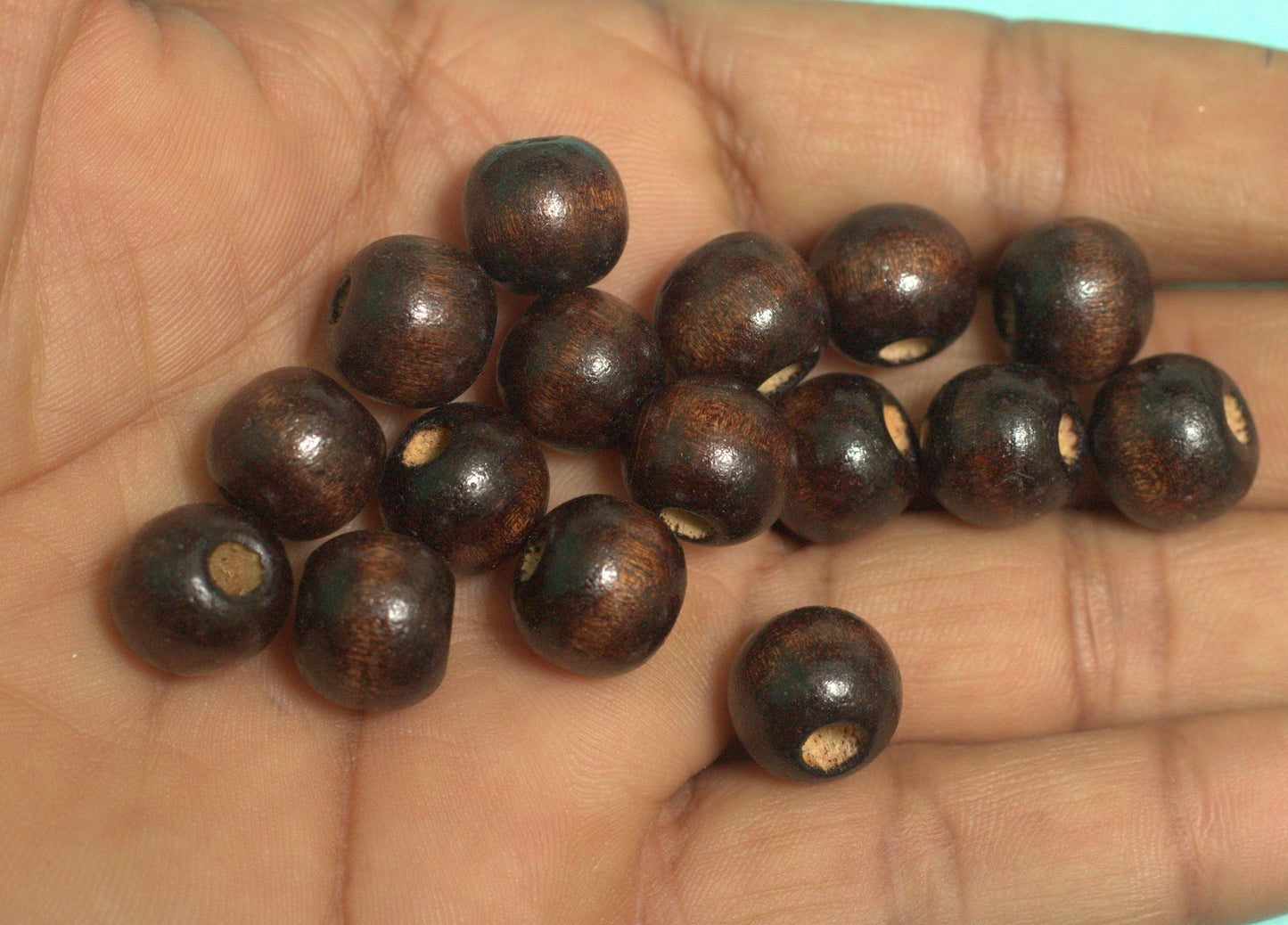 Wooden Round Beads Brown - Brown / 8mm / 100 Pcs