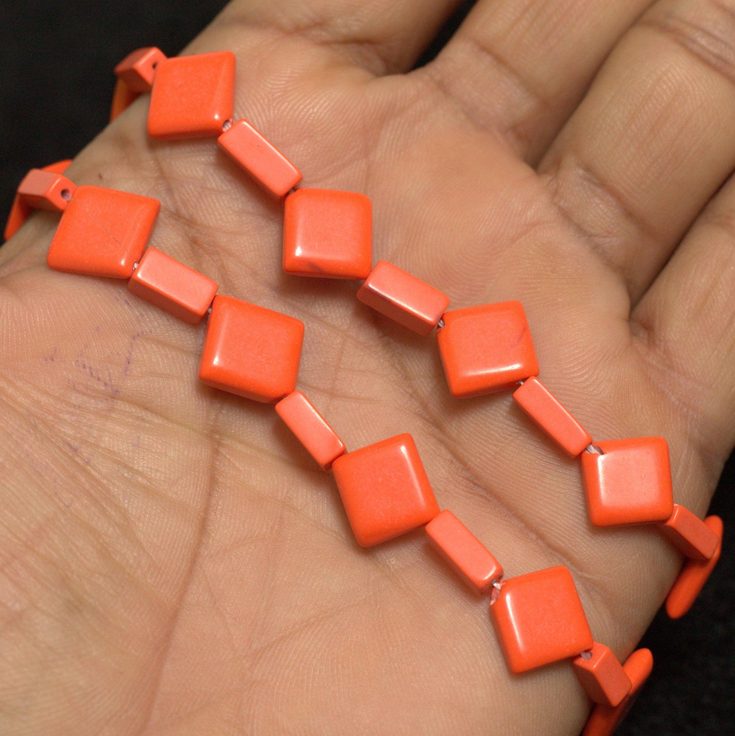 2 Strings Semiprecious Howlite Beads Assorted Styles - Red / Stone / Assorted