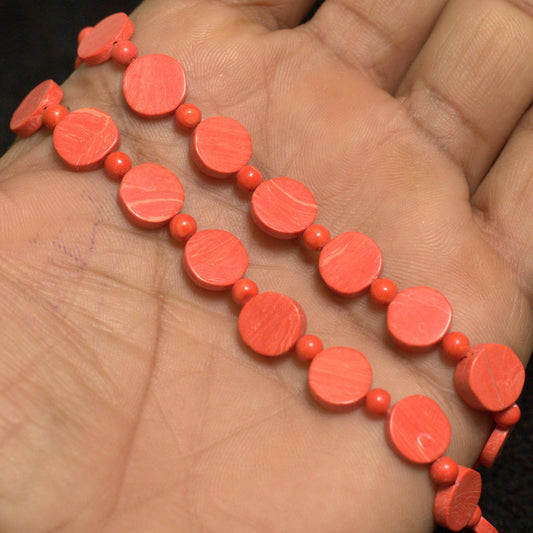 2 Strings Semiprecious Howlite Beads Assorted Styles - Red / Stone / Assorted