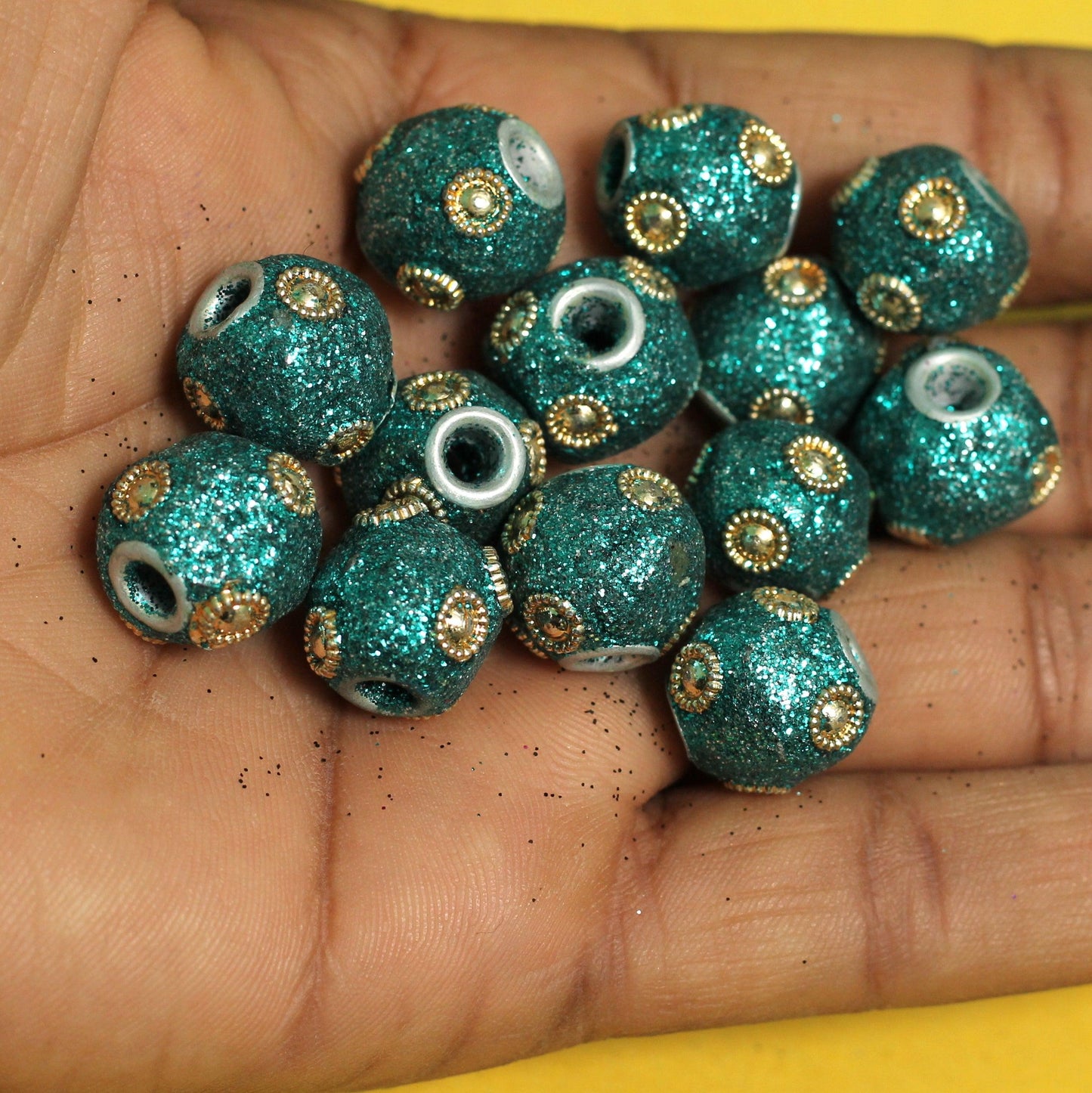 20 Pcs. Lac RONDELLE Beads Teal 14mm - Turquoise / Lac / Rondelle