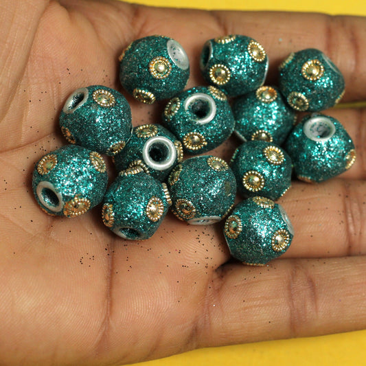 20 Pcs. Lac RONDELLE Beads Teal 14mm - Turquoise / Lac / Rondelle