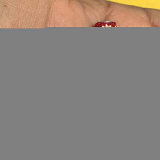 10 Pcs. Lac Tyre Beads  10x12mm - Red / Lac / Tyre