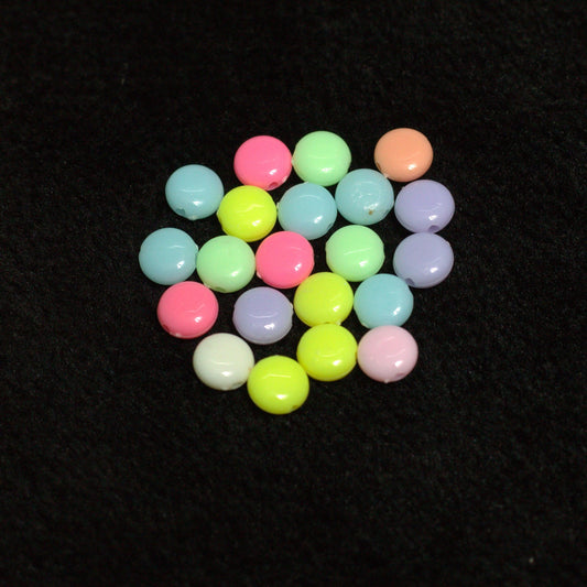 100 gm, 8mm Acrylic Assorted Chips Beads - Acrylic / MultiColor / 100 gm