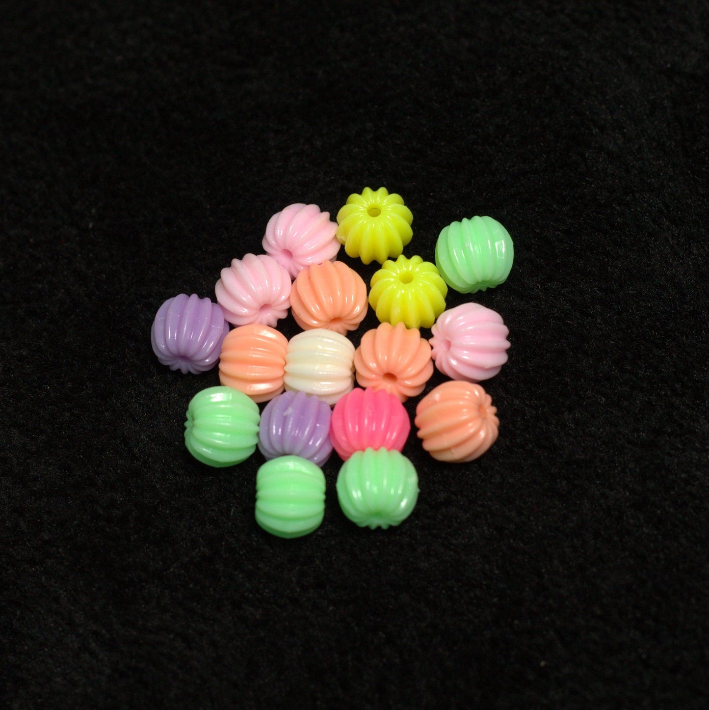 100 gm, 10mm Acrylic Assorted Linear Beads - MultiColor / Acrylic / 100 gm