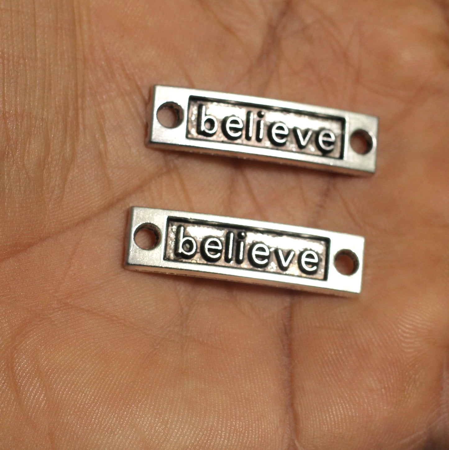 German Silver Bracelet Connectors 35x9mm - Silver / 35mm / 10 Pcs