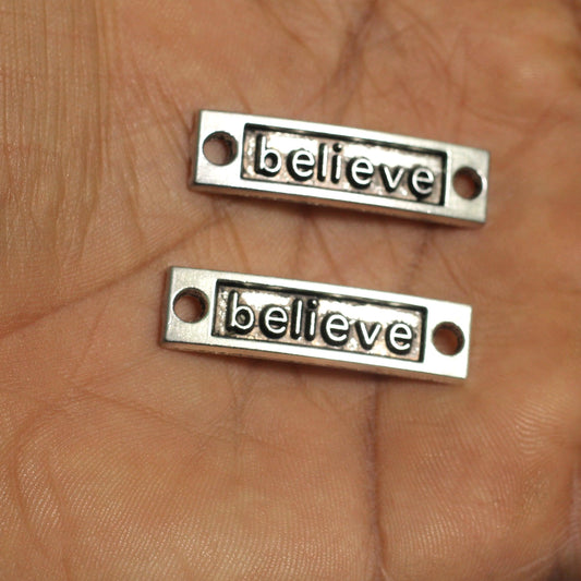 German Silver Bracelet Connectors 35x9mm - Silver / 35mm / 10 Pcs