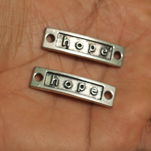 10 Pcs German Silver Hope Connectors 35x10mm - Silver / 35mm / German Silver