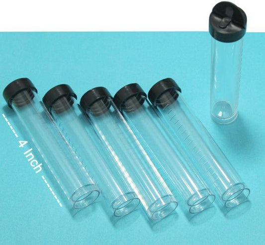 Acrylic Beads Storage Tube , 4 Inch - White / Acrylic / 20 Pcs