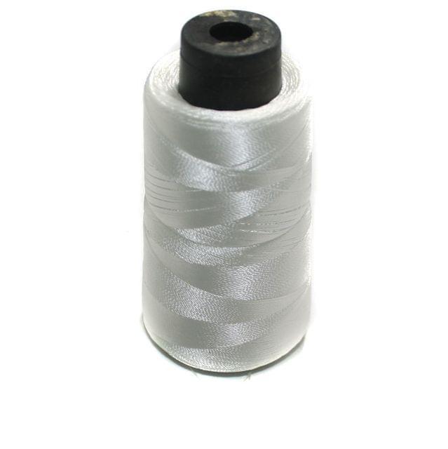 3 Ply Satin Thread Large Spool White 1 Pcs - White