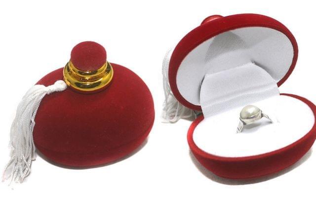 Wine Bottle Finger Ring Box 1 Pcs - Red / Wood