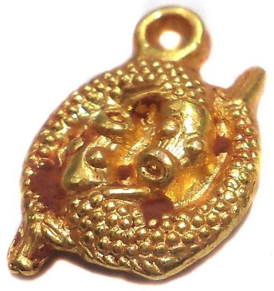 20 German Silver Fish Charm 15x10mm - Golden / German Silver / Figures