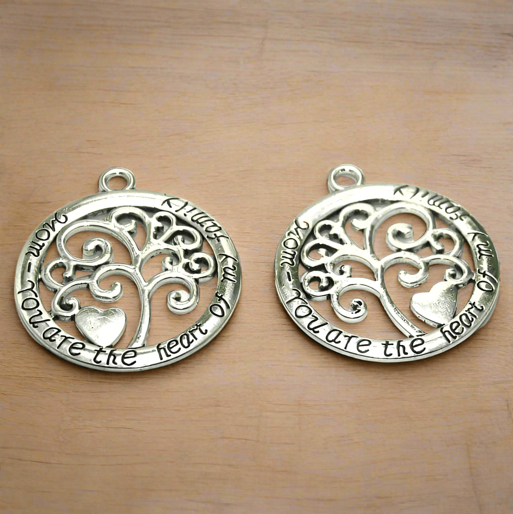 1 Pc, 1.5 Inches German Silver Pendants - Silver / German Silver