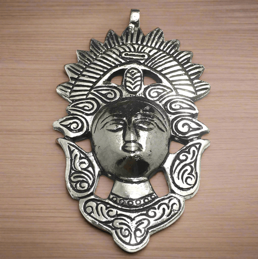 1 Pc German Silver Adam Pendant Silver - Silver / German Silver